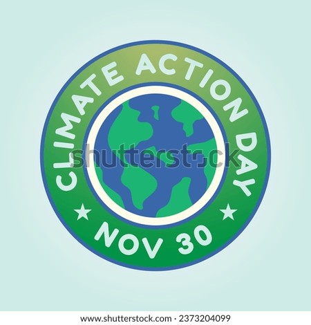 International Day of Climate Action design template good for celebration usage. Climate action design illustration. Globe vector illustration. Vector eps 10.