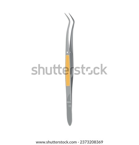 Dental cotton pliers on white background