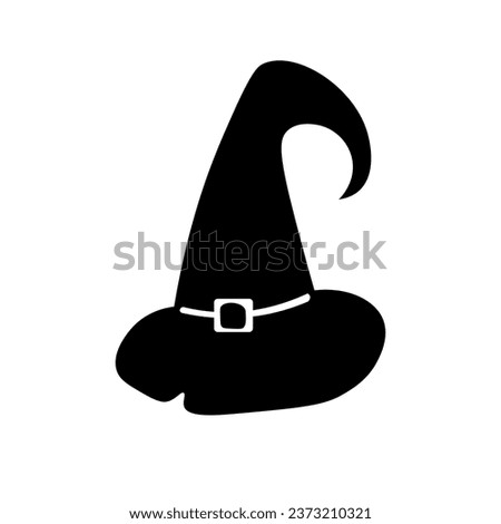 Witch's hat on white background