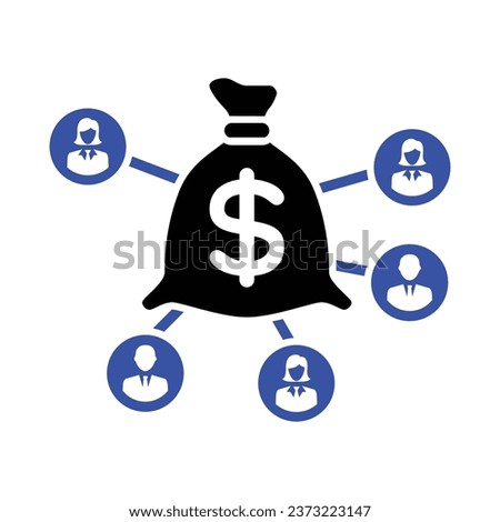 Crowdfunding, donation, charity icon, Vector Graphics