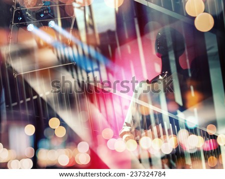 Abstract multi exposure urban background.