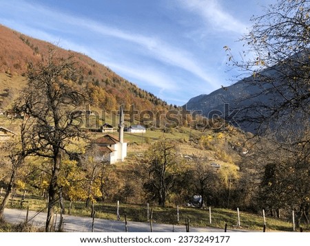 Drelaj Village on Rugova canyon Kosovo during the autumn with nice colorful trees!
