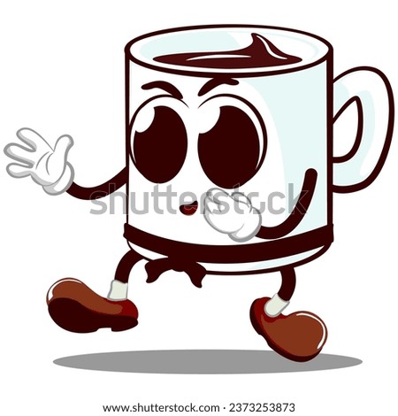 vector mascot character from a cute mug practicing martial arts using a karate belt