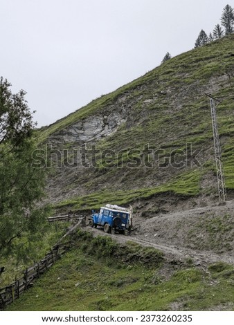 Jeep In mountains Kashmir Pakistan