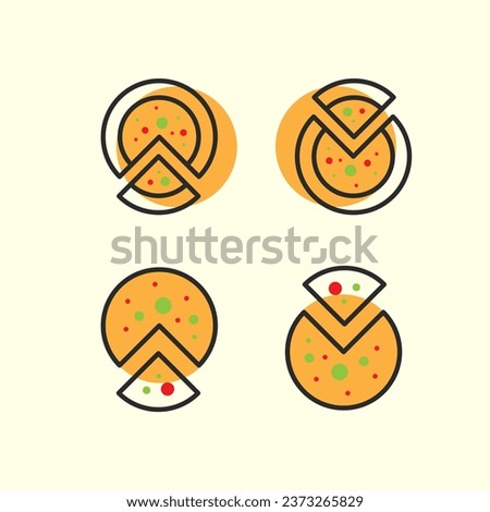 Pizza slice line icon. Pizzeria food sign. Fast food symbol. Quality design element. Line style pizza icon. Editable stroke. Vector