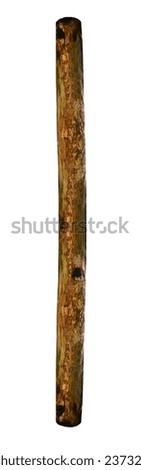 Wooden vertical wood log on isolated background Royalty-Free Stock Photo #2373298123