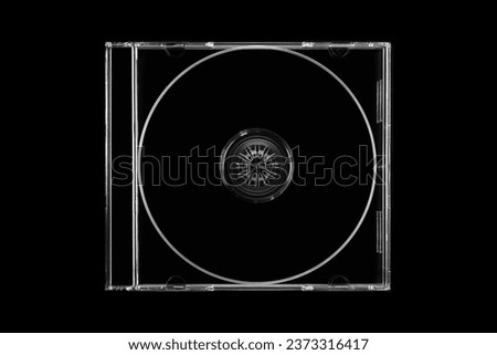 CD CASE WITH BACKGROUND BLACK Royalty-Free Stock Photo #2373316417