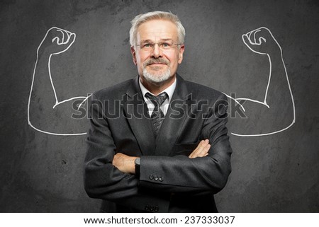 Strong Businessman Royalty-Free Stock Photo #237333037
