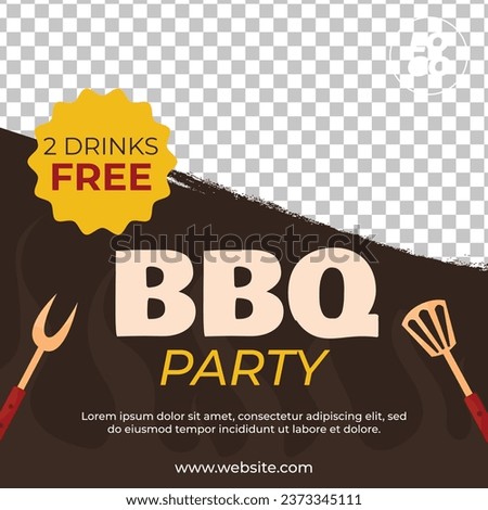 BBQ party. Barbecue party. barbecue poster or banner. BBQ time. Vector illustration. BBQ background. Poster, Banner, Card, Flyer, Invitation, Cover.. National Barbecue Day. May 16. event. grill party.