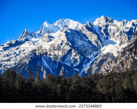 Jade Dragon Snow Mountain in Lijiang, Yunnan Province, China.