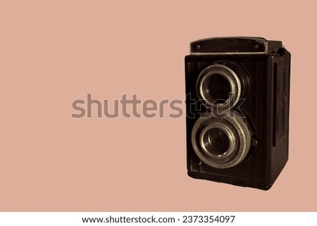 October 3 2023, Bekasi, Indonesia, Asian, took a picture of an old camera, with a vintage design