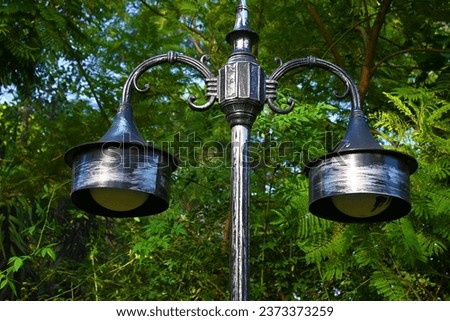 Lamp post globe light, Fumagalli Amelia 400mm Black Opal LED 6W Bollard Post Light, Mild Steel Dual-Arm Decorative Lighting Pole