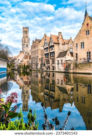 Belgium historic building view famous place to tourism Royalty-Free Stock Photo #2373401143