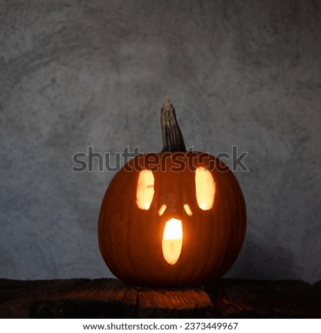 halloween background with scary Jack'o'lantern