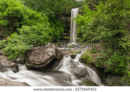 Beautiful of Soi Sawan Waterfall Pha Taem National Park, Ubon Ratchathani, Thailand. Royalty-Free Stock Photo #2373469353