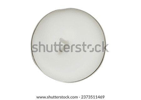 Small candle. On an empty background. P Royalty-Free Stock Photo #2373511469