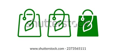 Leaf shopping bag icon. Vector illustration design. Royalty-Free Stock Photo #2373565111