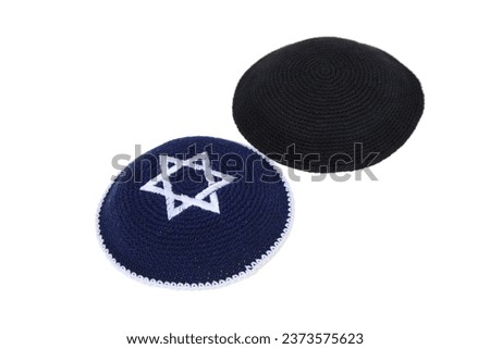 Isolated Tradicional  Jewish Symbol Kippa  Royalty-Free Stock Photo #2373575623
