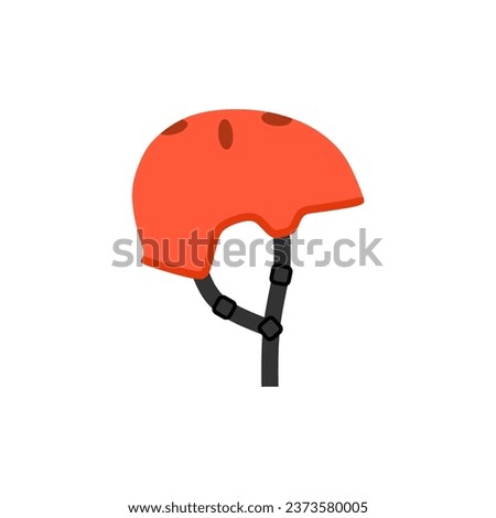 skateboard helmet flat design vector illustration. skate helm design