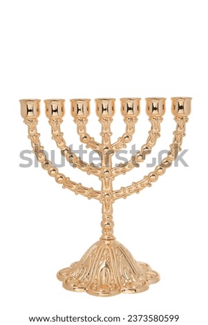 Isolated Tradicional Jewish Symbol  Menorah Royalty-Free Stock Photo #2373580599