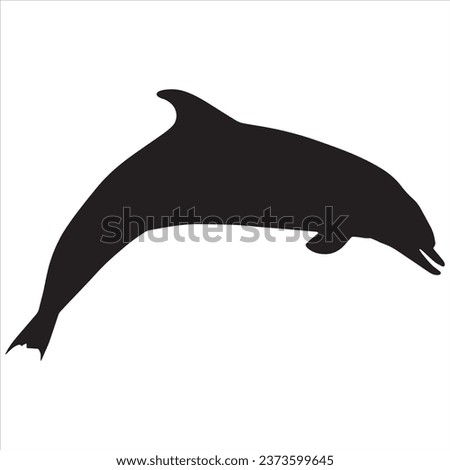 Dolphin silhouette vector illustration. Dolphin silhouette
