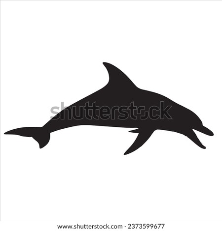 Dolphin silhouette vector illustration. Dolphin silhouette
