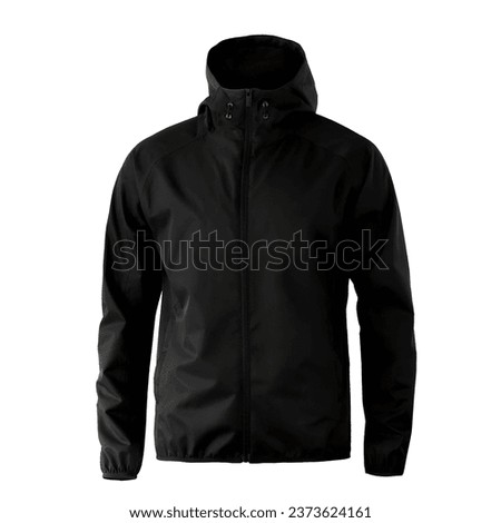 Windbreaker Jacket - Windbreaker Jackets black color isolated image Royalty-Free Stock Photo #2373624161