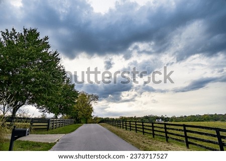Kentucky Farm: Moody Sky Over Rolling Fields