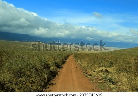 The road into Ngorongoro conservation area.