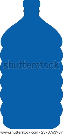 Plastic bottle blue icon. Vector flat style sign isolated on transparent background. Container water bottle for sport. Natural and healthy lifestyle concept water bottled container liquid