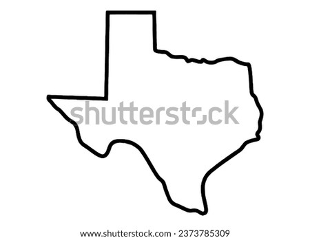 Texas Map TX Outline Logo  Royalty-Free Stock Photo #2373785309