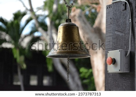 Gold metal bell warnings such as fire