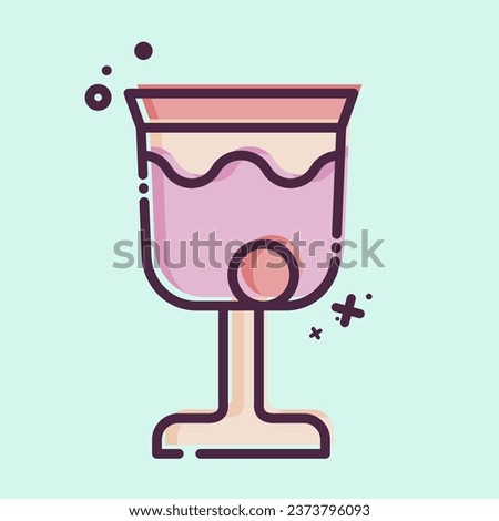 Icon Wine. related to Poison symbol. MBE style. simple design editable. simple illustration