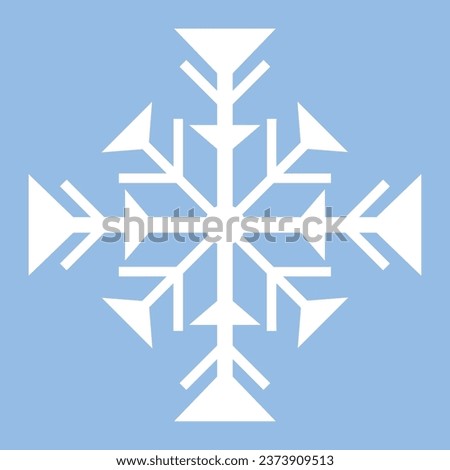 Beautiful snowflake on light blue background