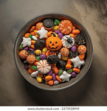 Bowl filled with Halloween candy and sweets ideas for Halloween event