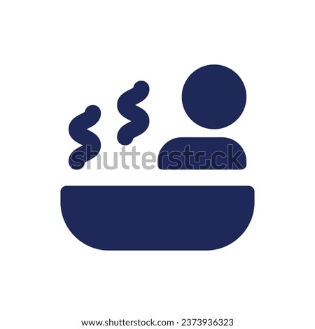 Spa black glyph ui icon. Skin care and relaxation. Hotel, resort. User interface design. Silhouette symbol on white space. Solid pictogram for web, mobile. Isolated vector illustration