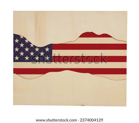 Beige sign USA stars and stripes with space for your US or patriotic message