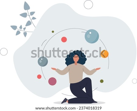 ADHD or attention deficit and hyperactivity disorders .Medical mental and psychological pathology with frustration, lack of focus. Royalty-Free Stock Photo #2374018319