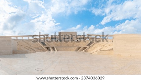 Amphitheatre at the Katara cultural village in Doha, Qatar. Royalty-Free Stock Photo #2374036029