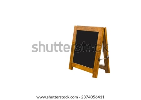 Vintage chalkboard sign "Empty space for your text" isolated on white background. 