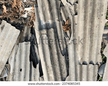 Line background of used asbestos shapes