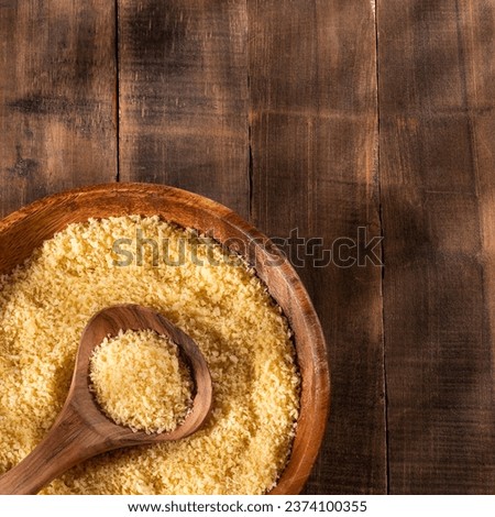 Japanese panko bread in crumbs in the bowl - healthy food Royalty-Free Stock Photo #2374100355