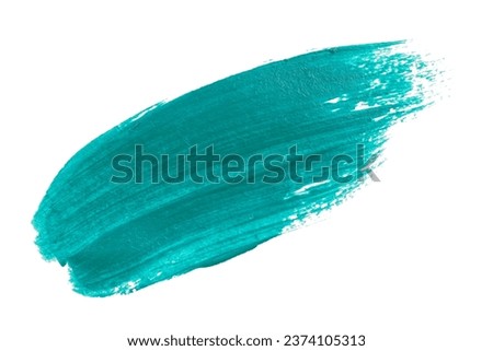  paint smear smudge swatch isolated on white background. Cream makeup texture. Colored cosmetic product brush stroke swipe sample