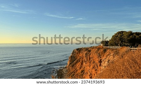 Scenic view of Pacific Ocean from Palos Verdes coastline