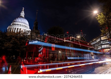 Twilight view of St Pauls cathedral in City of London, England