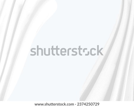 Abstract white fabric texture background.White cloth background abstract with soft waves.