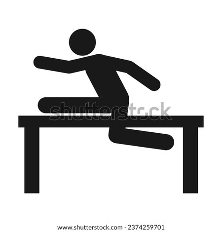 obstacle course running sport icon vector illustration design Royalty-Free Stock Photo #2374259701