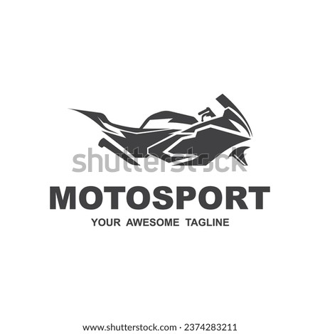 motosport logo icon vector illustration design. logo for racing teams, motorbike dealers and touring