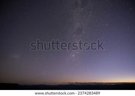 This photo is a night sky photo taken in the Blue Mountains, Australia.