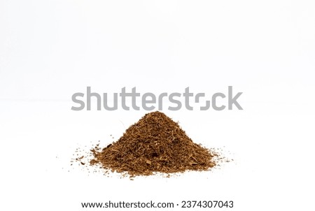 Coco peat on white isolated background Royalty-Free Stock Photo #2374307043